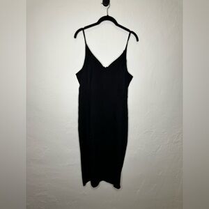 NWT Express Black Midi Dress with Spaghetti Straps